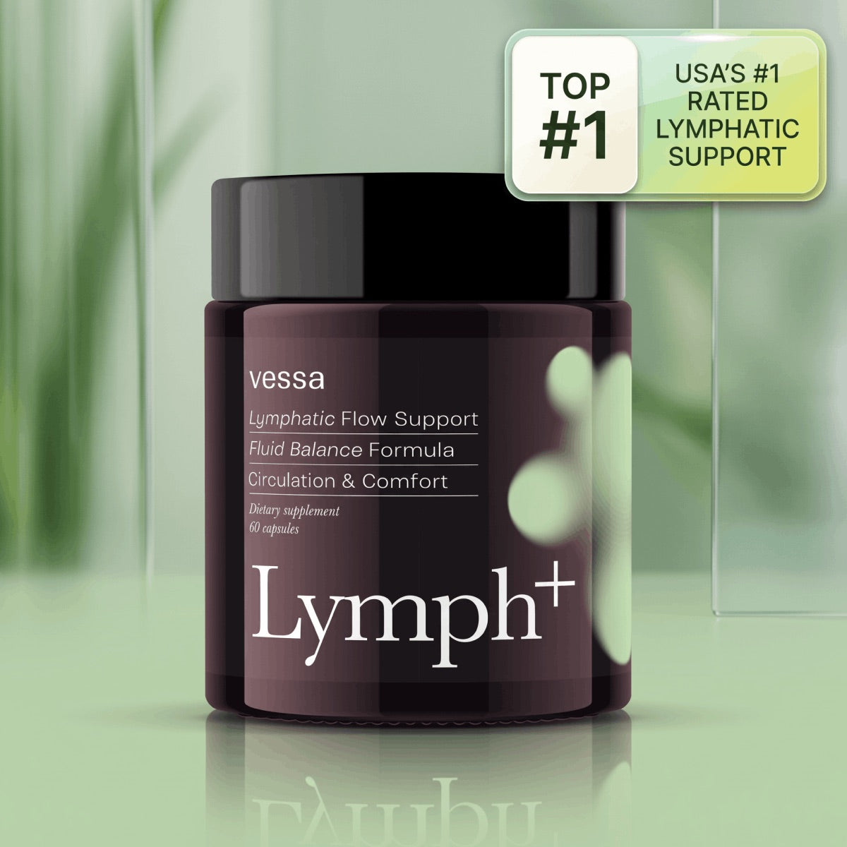 Lymph+ jar, rated USA's #1 lymphatic support